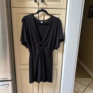 Black V-Neck Women dress